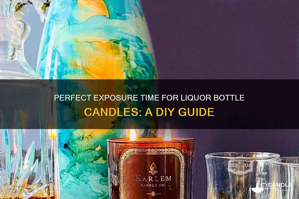 how much leave to expose for liquor bottle candles