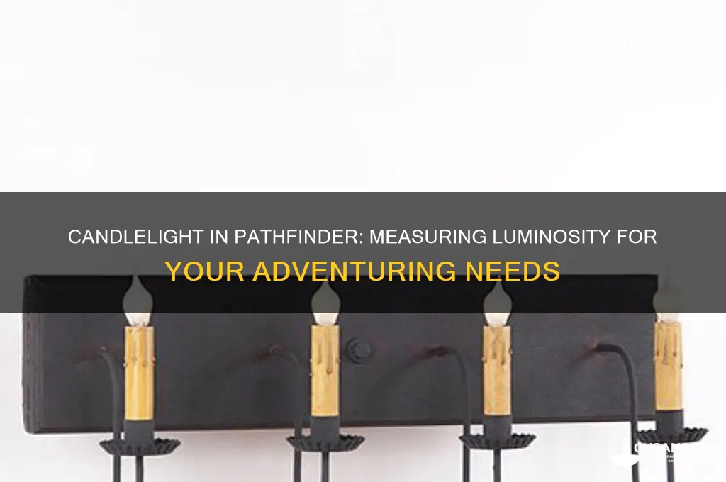 how much light does a candle produce pathfinder