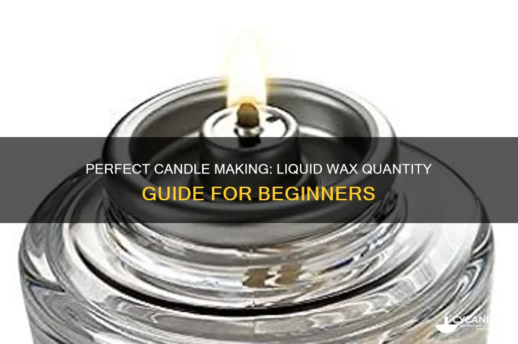 how much liquid wax to make a candle