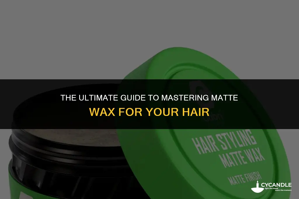 how much matt wax to use on hair