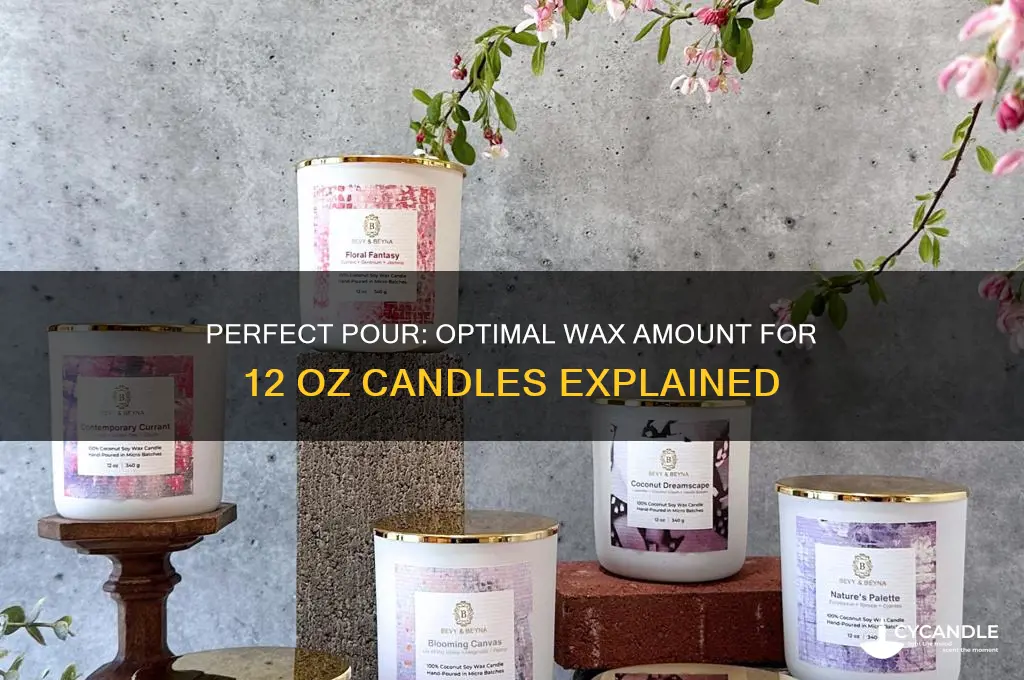 how much max for 12 oz candle