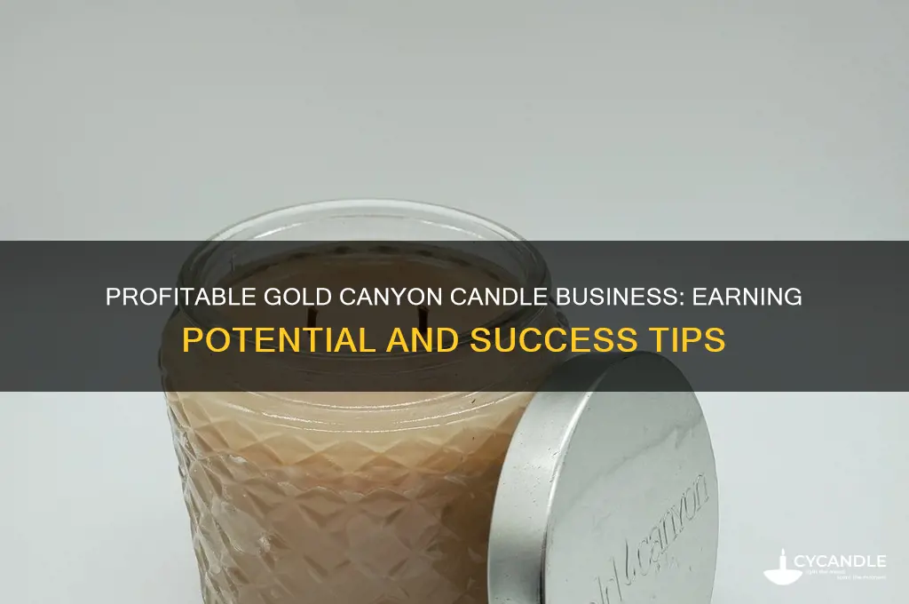 how much money can you make selling gold canyon candles