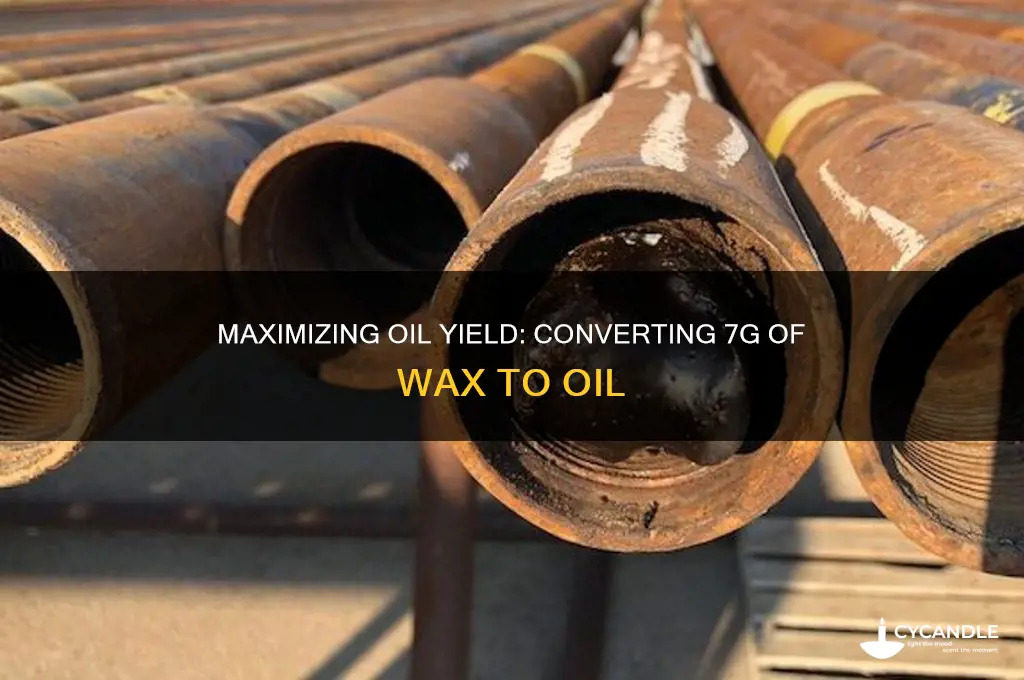 how much oil can i make from 7g of wax
