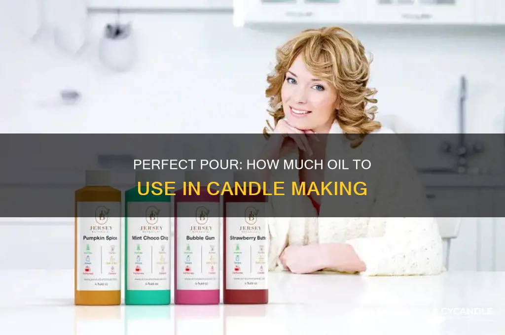 how much oil for candle making