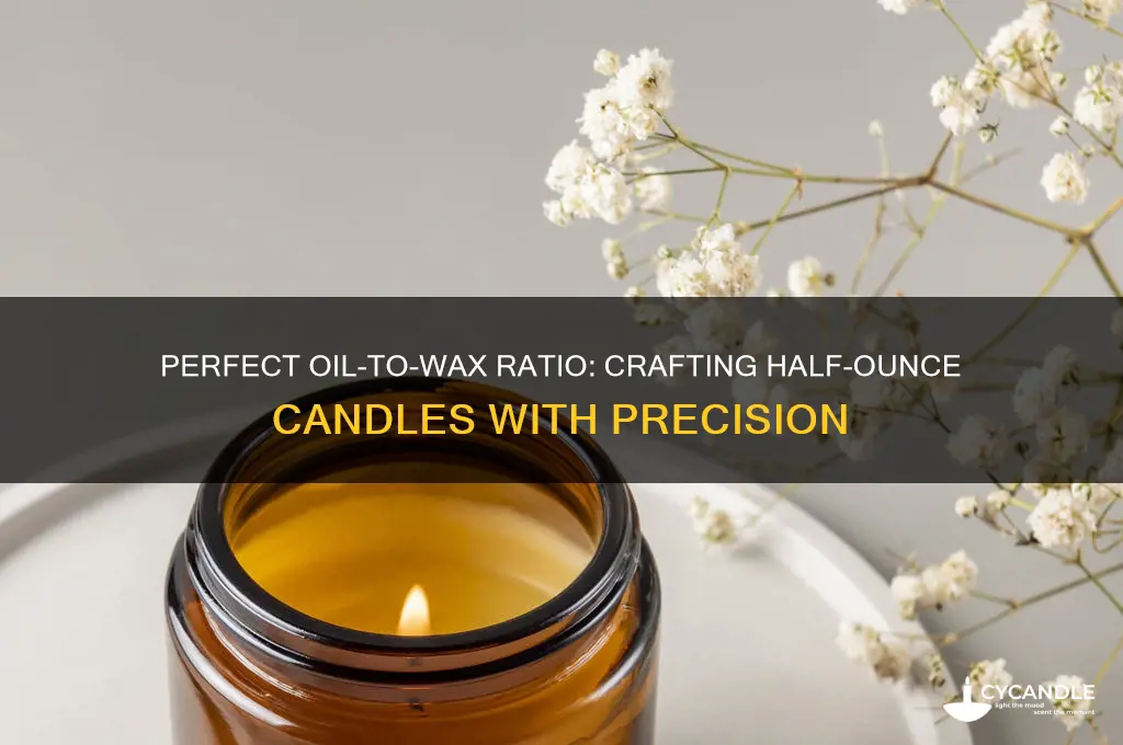 how much oil per half ounce candle wax