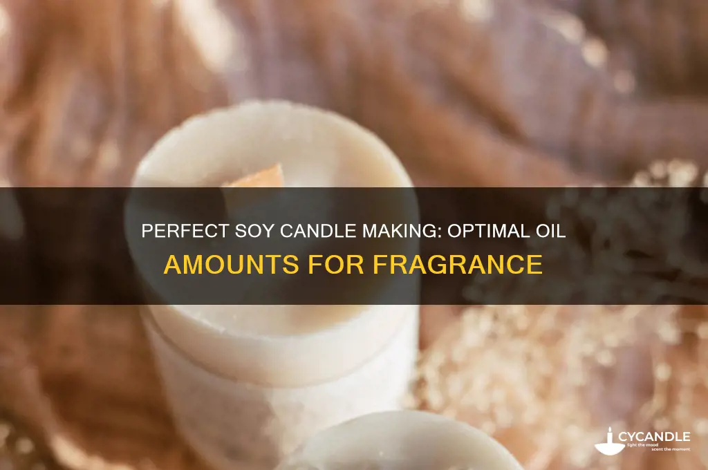 how much oil to put in soy candle