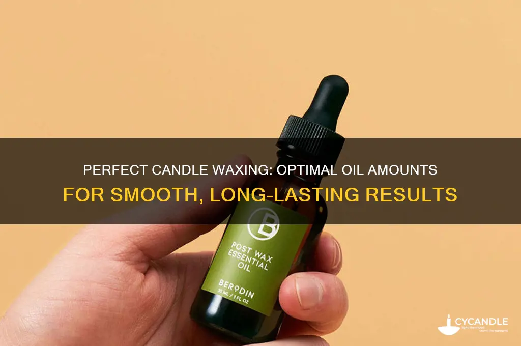 how much oil to wax for candle