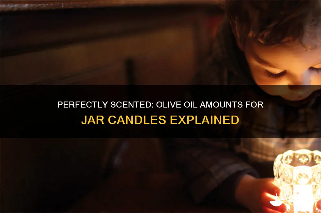 how much olive oil to put a jar candle