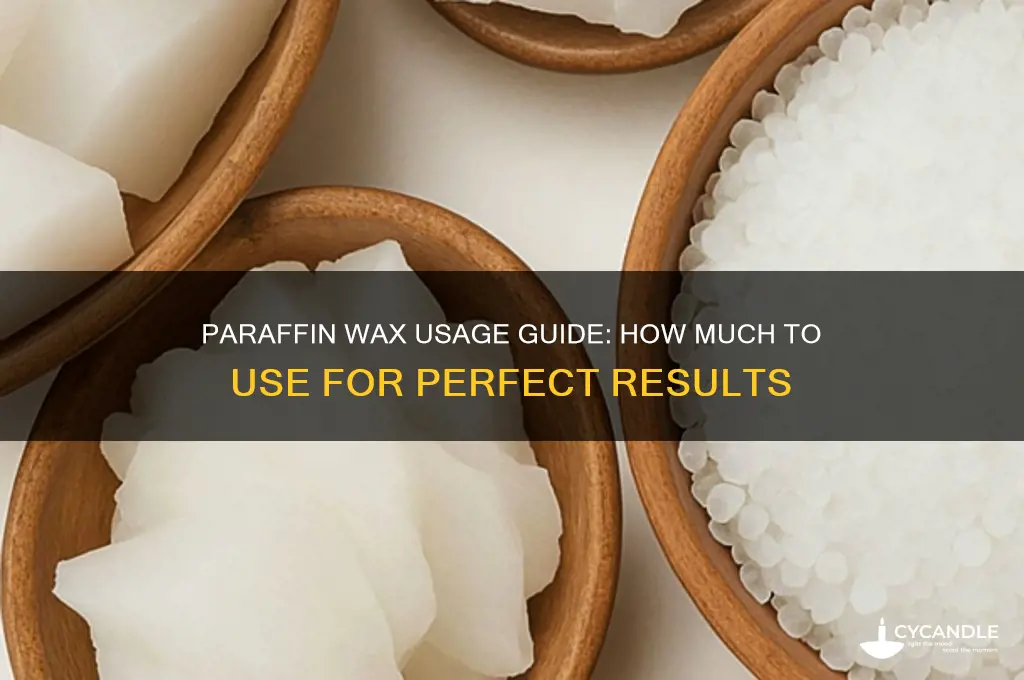 how much paraffin wax do you use