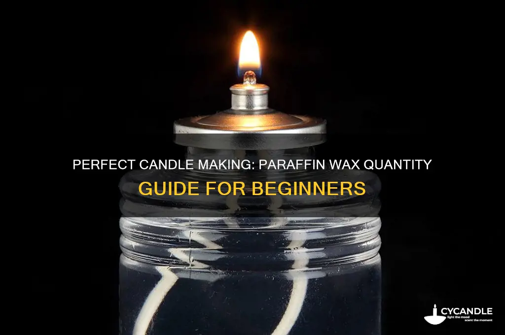 how much paraffin wax to make a candle