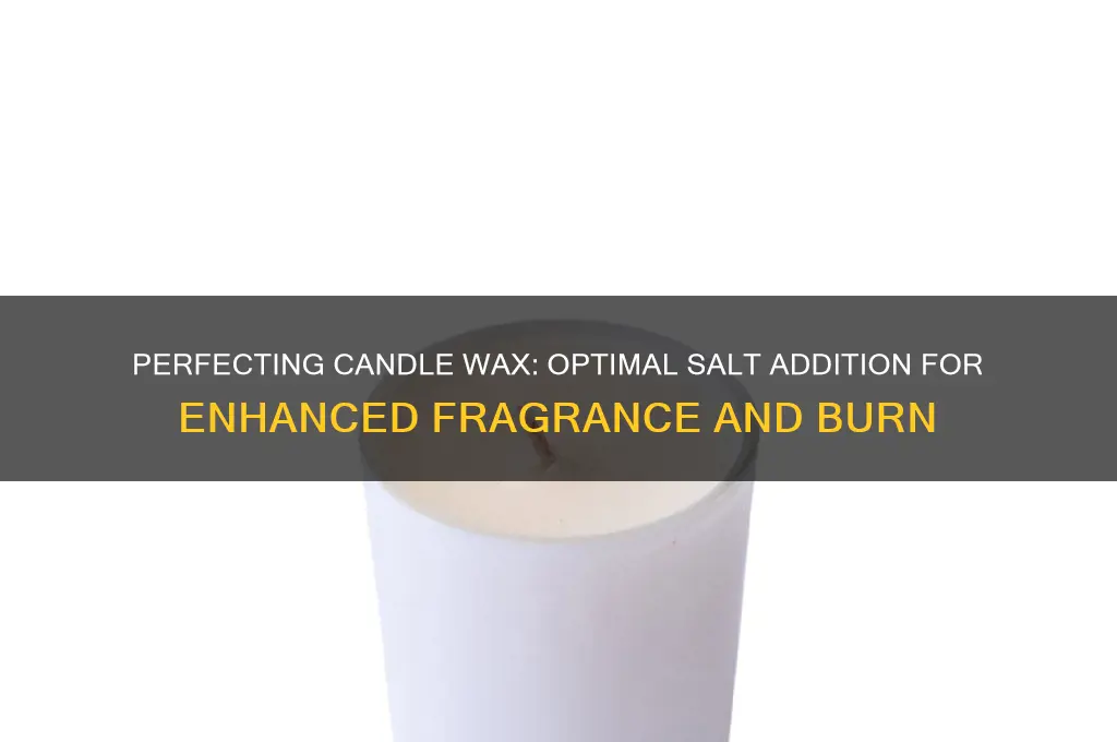 how much salt to add to candle wax