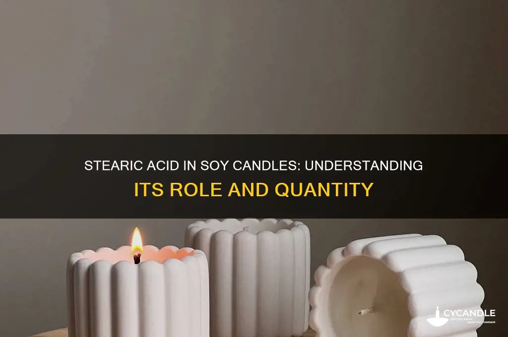 how much stearic acid in soy candles