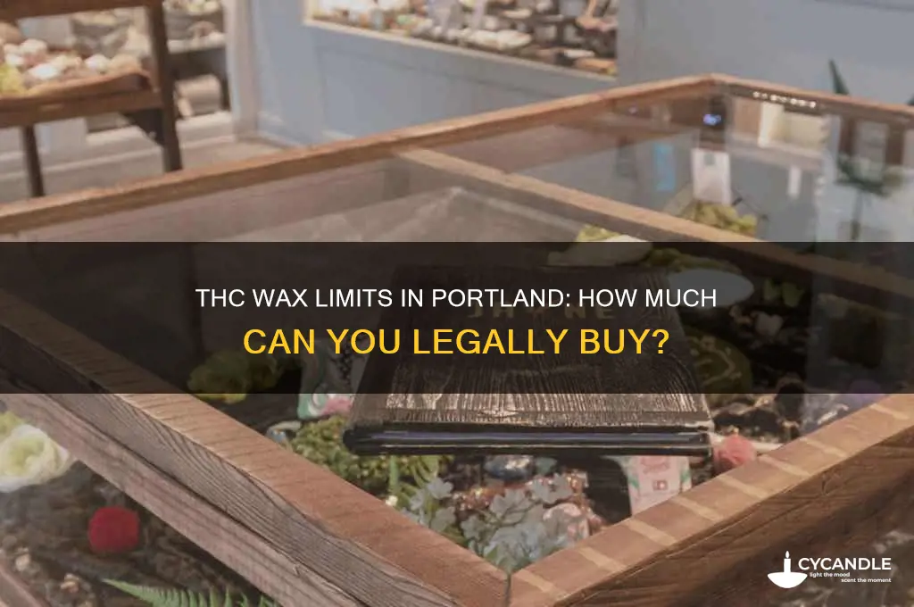 how much thc wax can u buy in portland