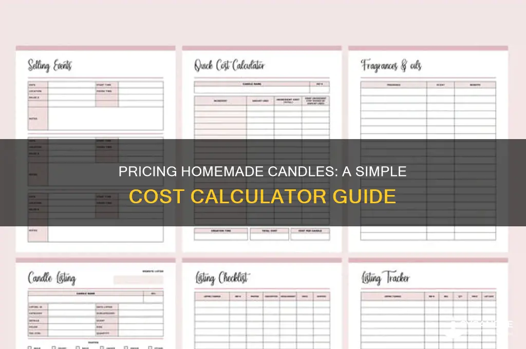 how much to charge for homemade candles calculater