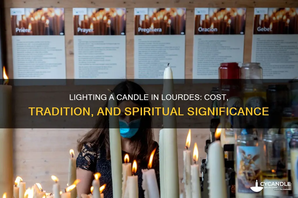 how much to light a candle in lourdes