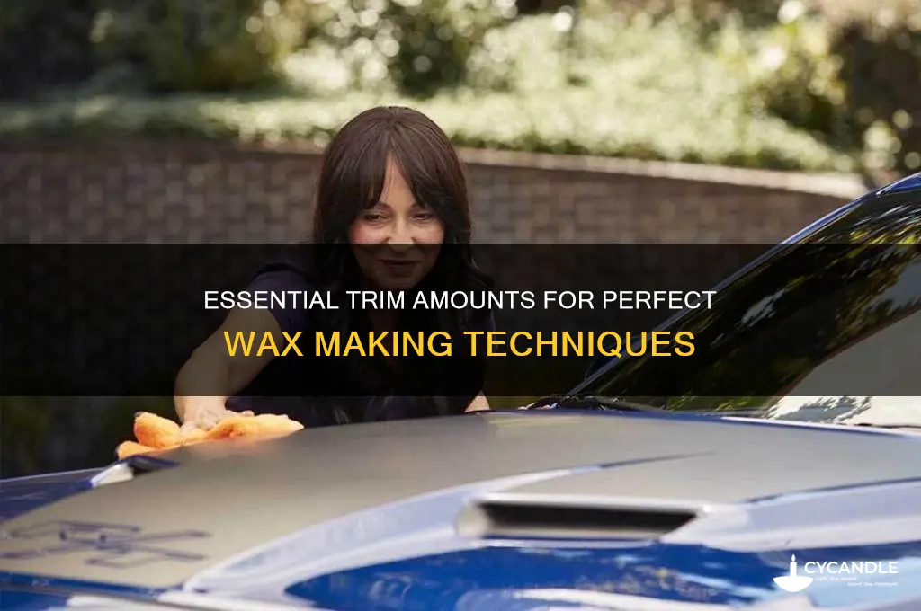 how much trim do you need to make wax