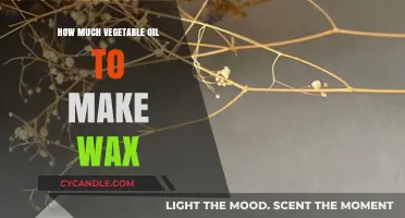 Perfecting Wax Making: Optimal Vegetable Oil Quantities for Best Results