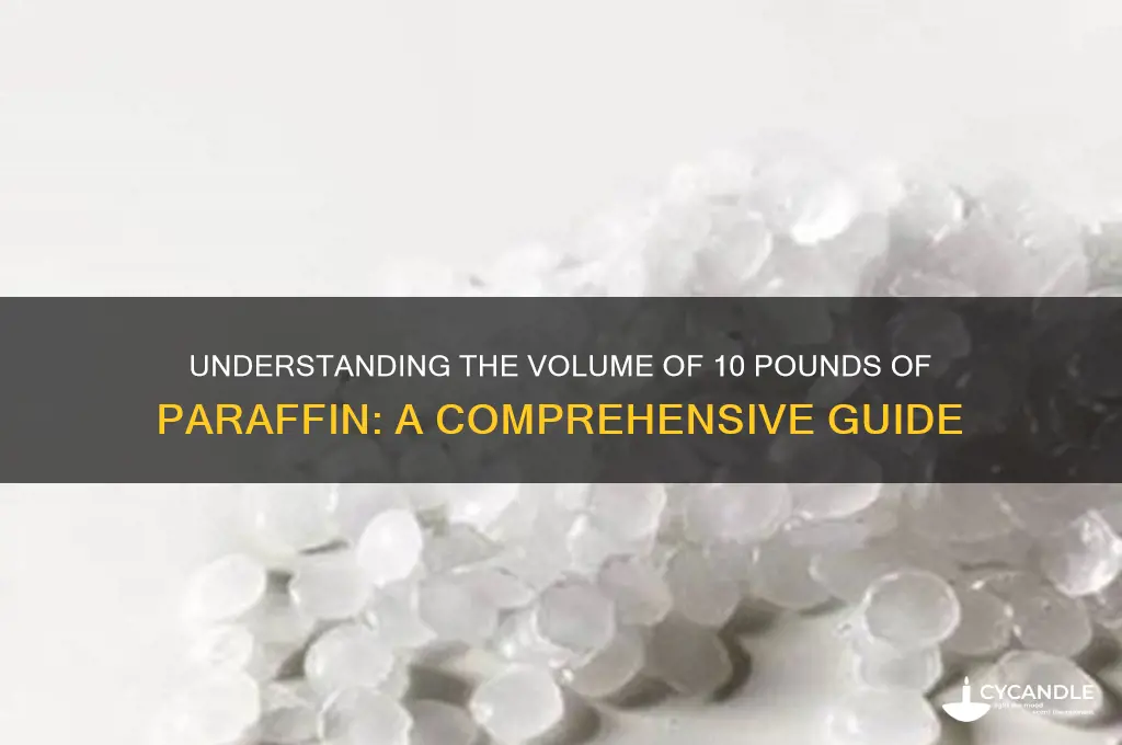 how much volume is 10 pounds paraffin