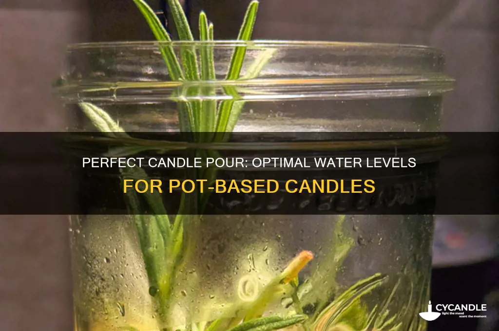 how much water to put in pot for candles