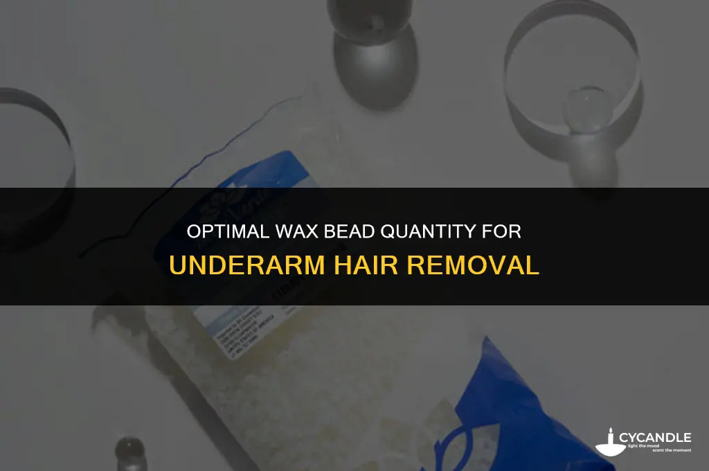 how much wax beads to use for underarms only