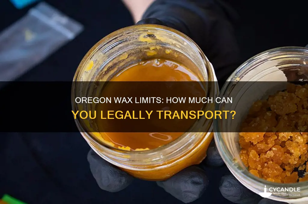 how much wax can you carry at once oregon
