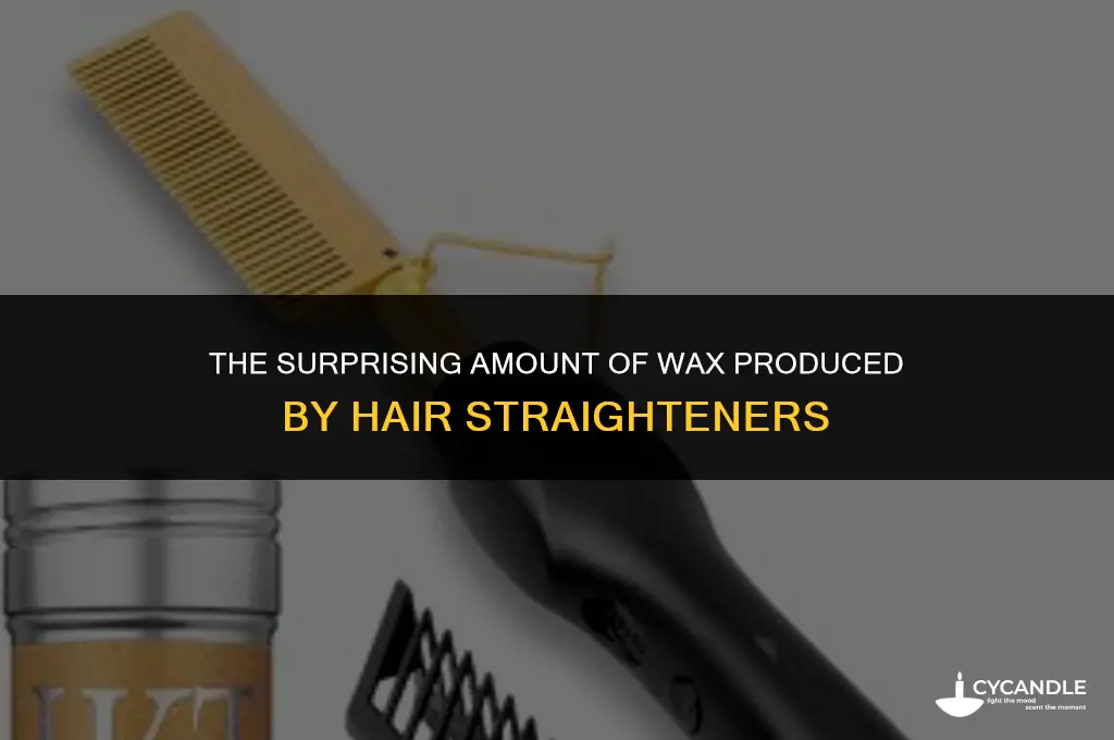 how much wax comes from using a hair straightener