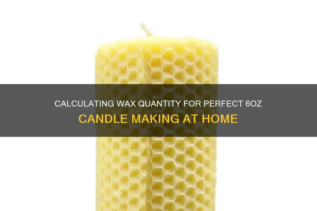 how much wax do i need to make 6oz candles