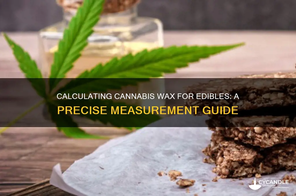 how much wax do you need to make edibles