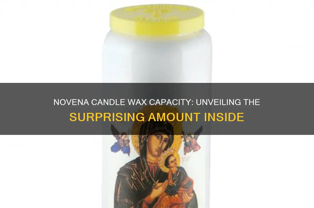 how much wax does a novena candle hold