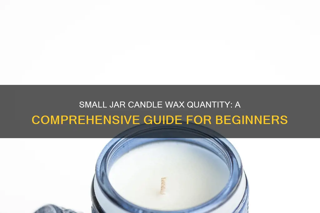 how much wax does a small jar candle take