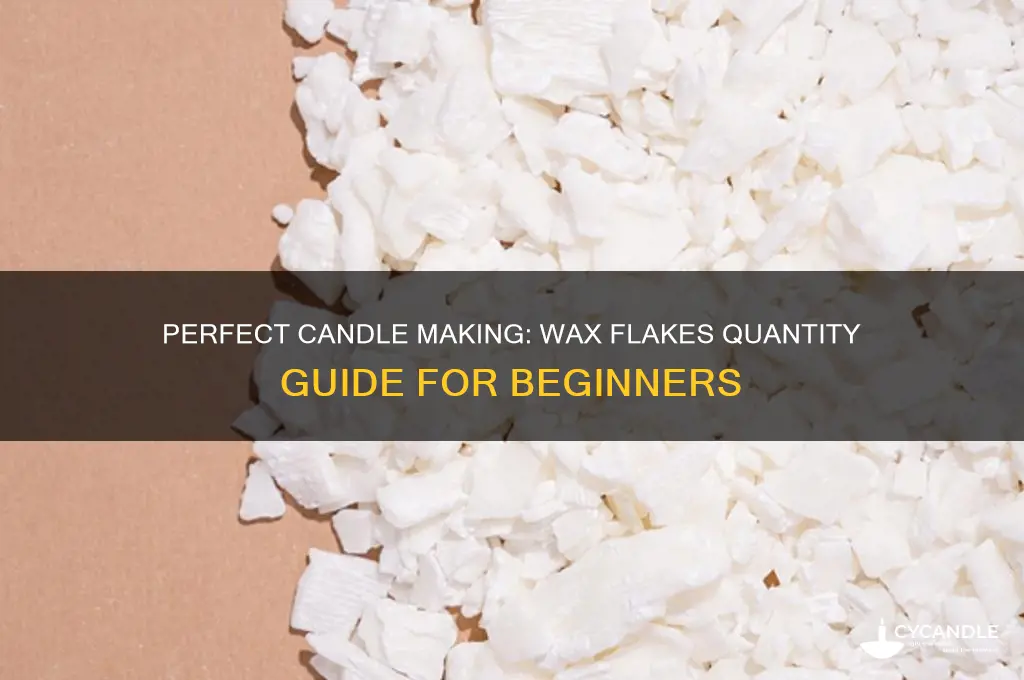 how much wax flakes to make a candle