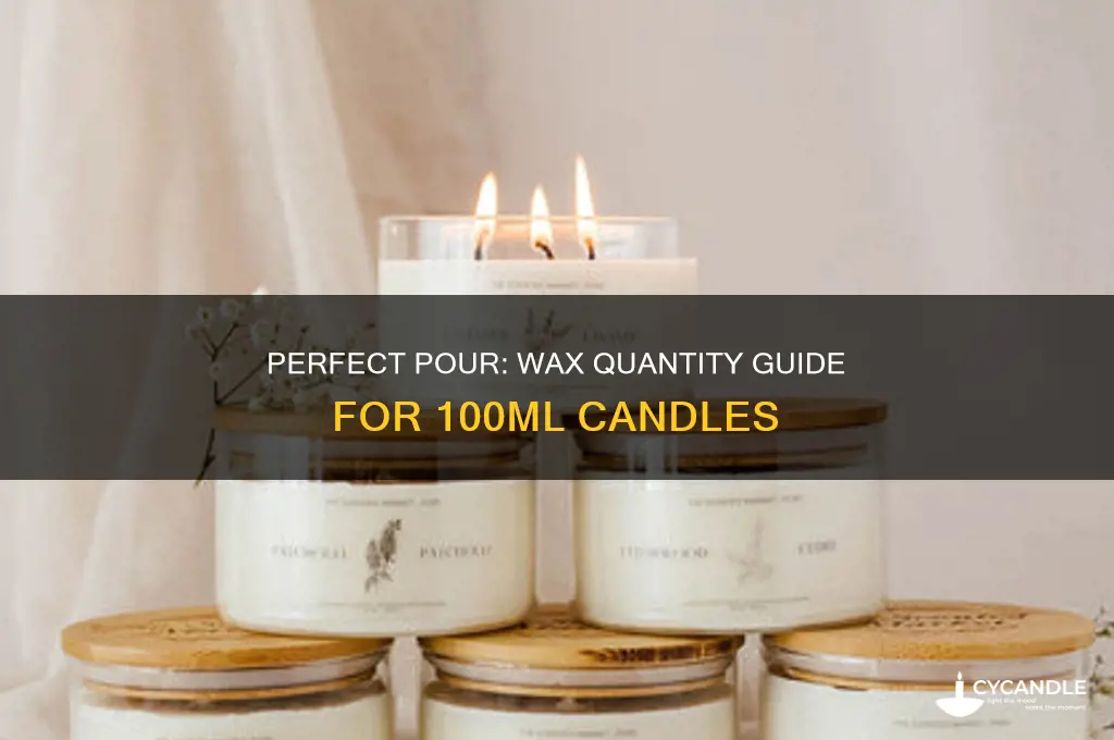 how much wax for 100ml candle