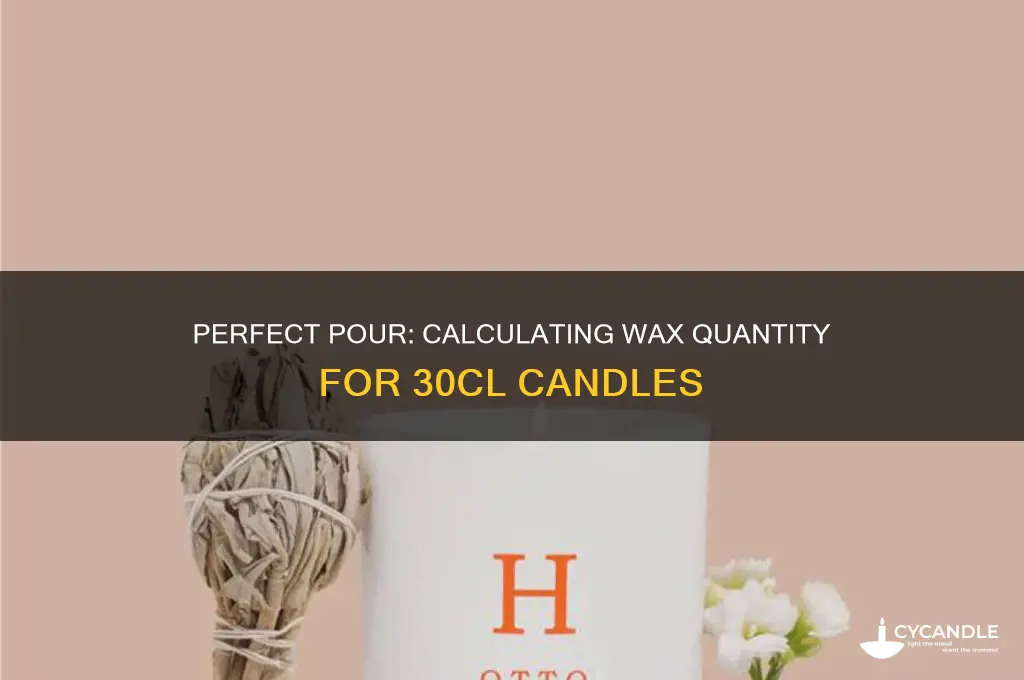 how much wax for 30cl candle