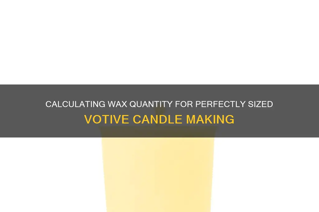 how much wax is needed to make a votive candle
