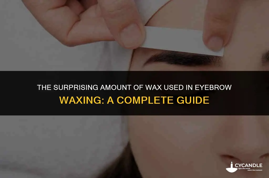how much wax is used for an eyebrown wax