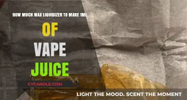 Perfect Vape Juice Ratio: Wax Liquidizer for 1ml DIY Guide