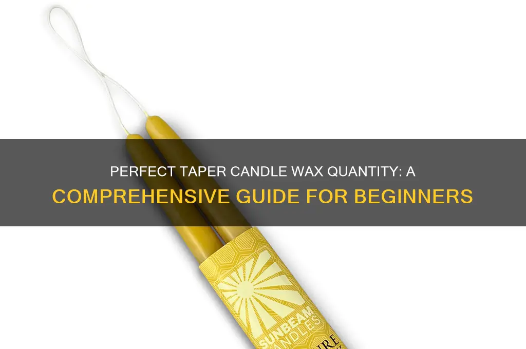 how much wax to make a taper candle