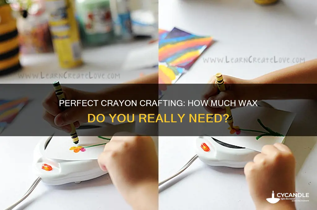 how much wax to make crayons