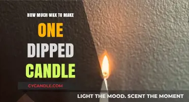 Perfect Dipped Candle: Wax Quantity Guide for One Candle