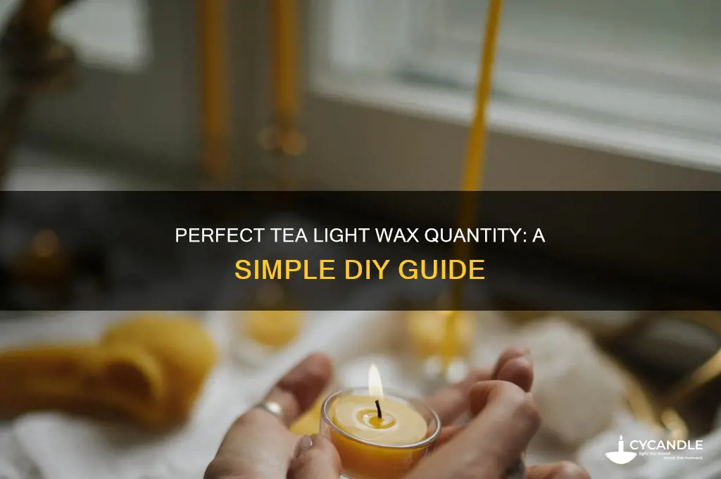 how much wax to make tea lights