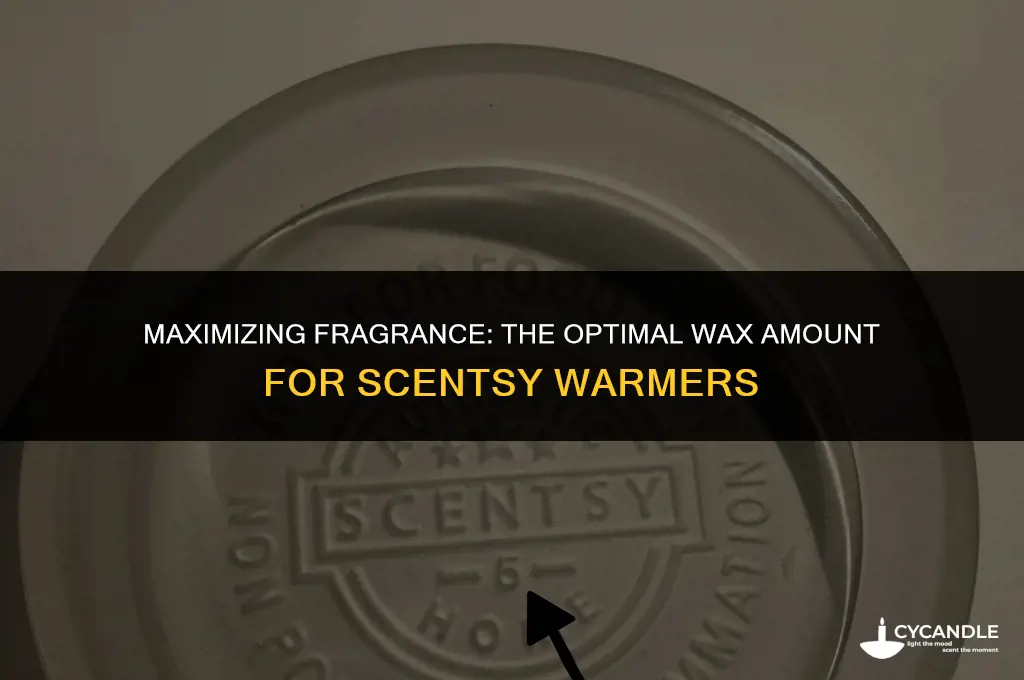 how much wax to use in scentsy