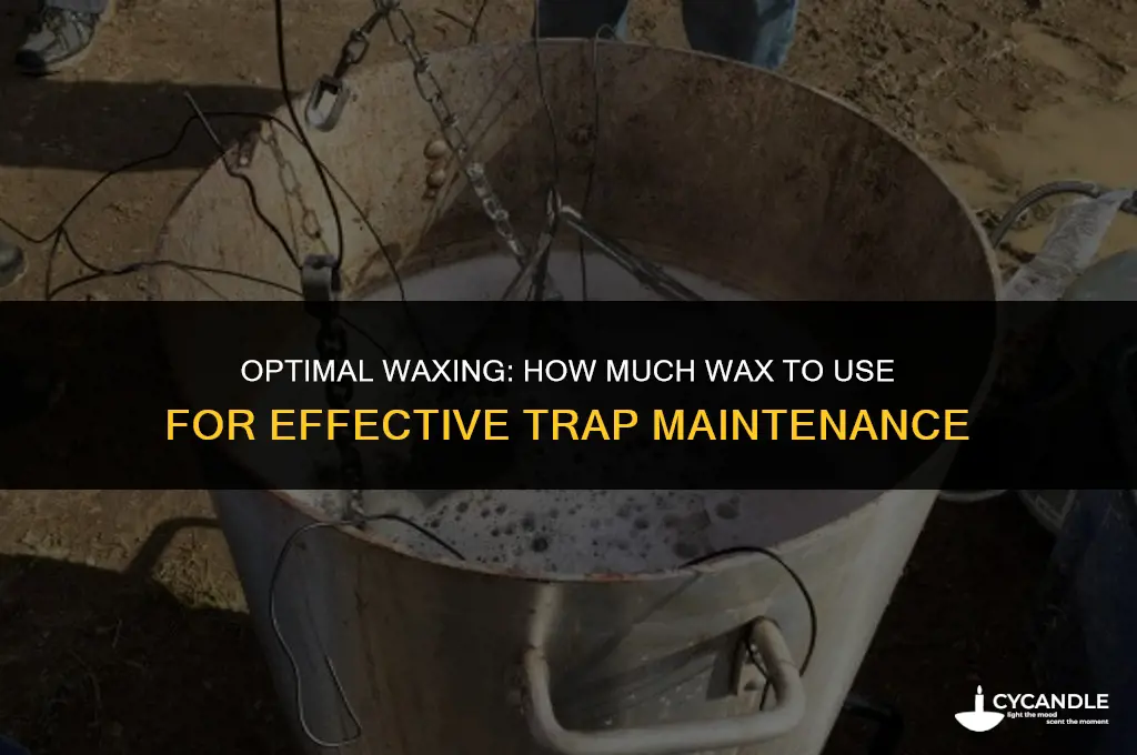 how much wax to use when waxing traps