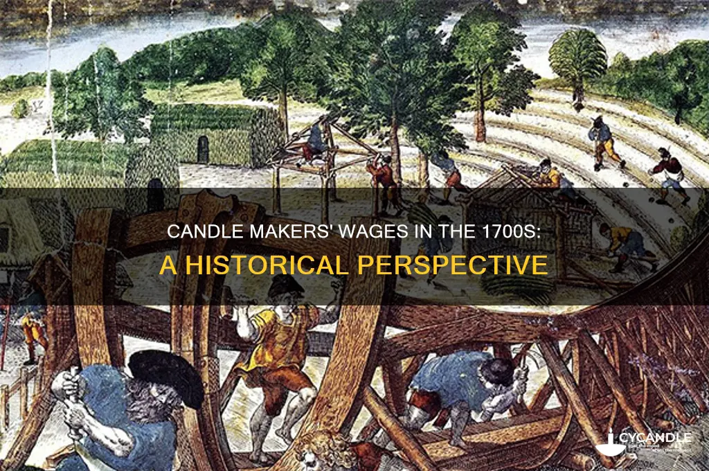 how much were candle makers paid in 1700s