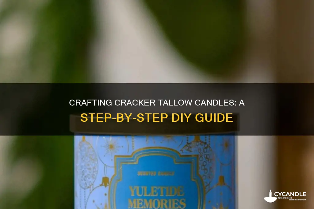 how o make cracker tallow candles
