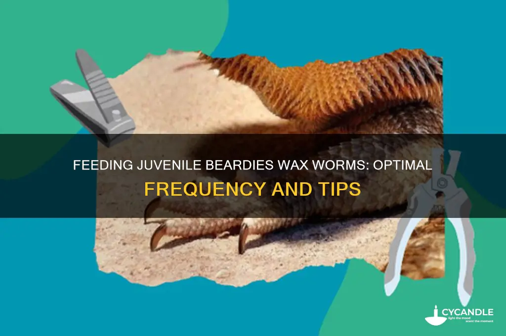 how often can juvenile beardies eat wax worms