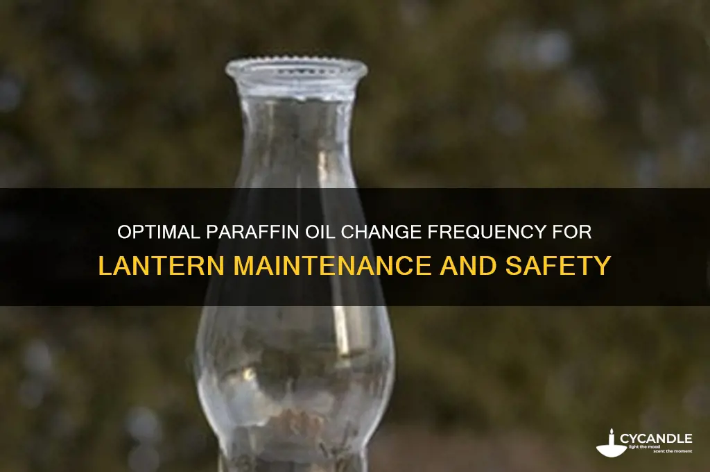 how often change paraffin oil in lanterns