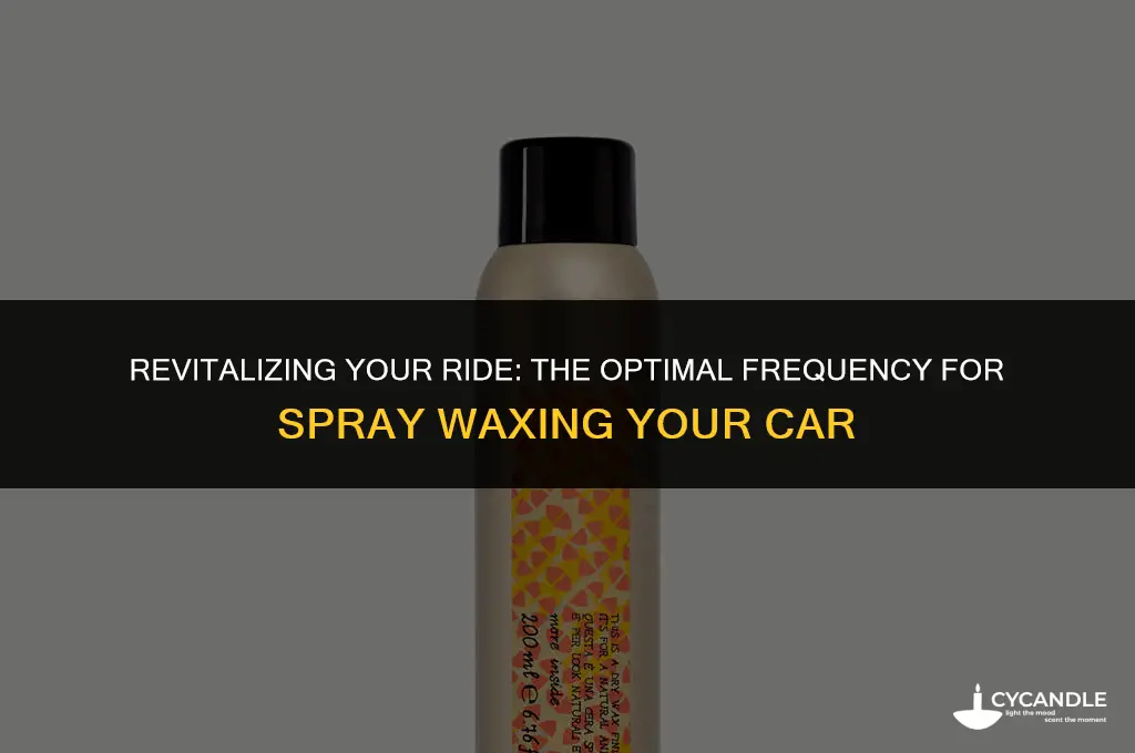 how often do you put spray wax on car