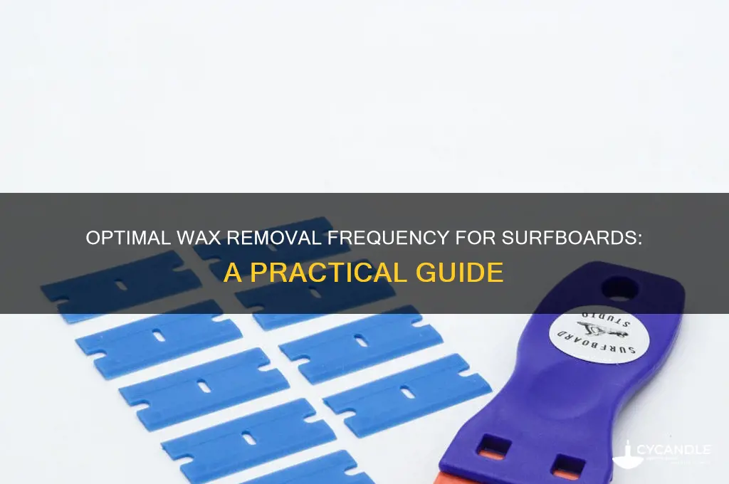 how often remove wax fro surfboaard