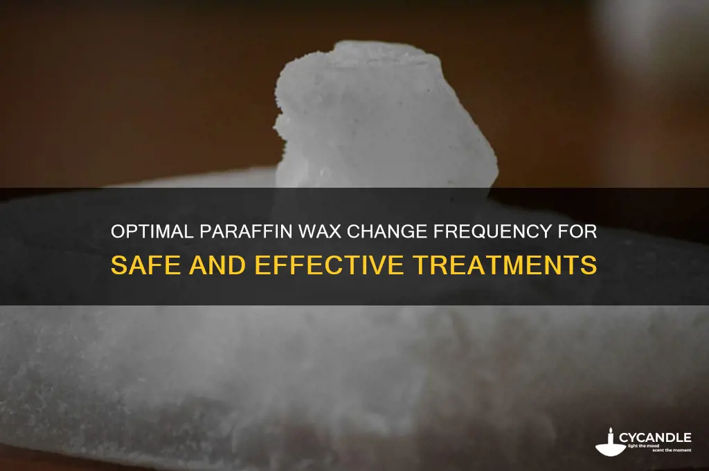 how often should paraffin wax be changed
