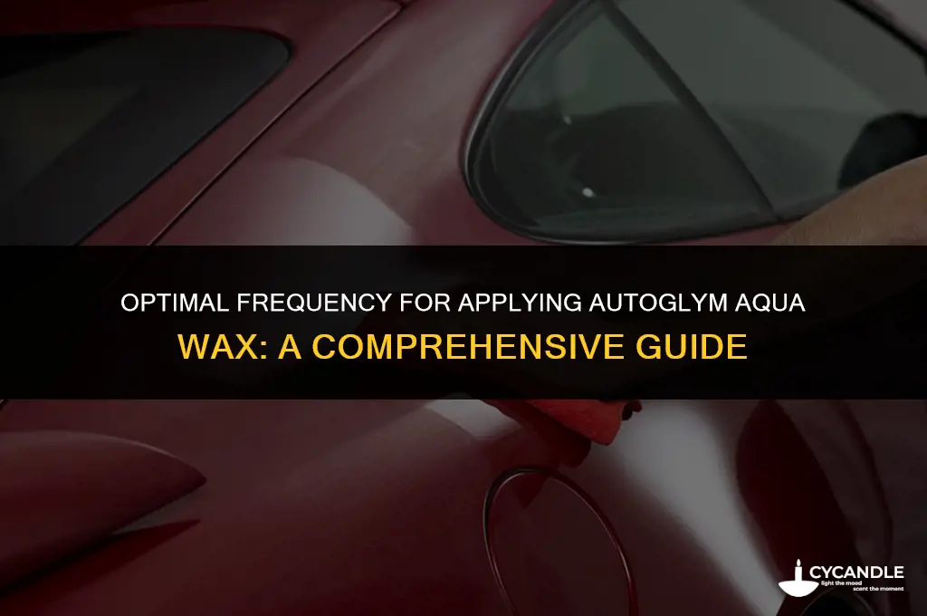 how often to use autoglym aqua wax